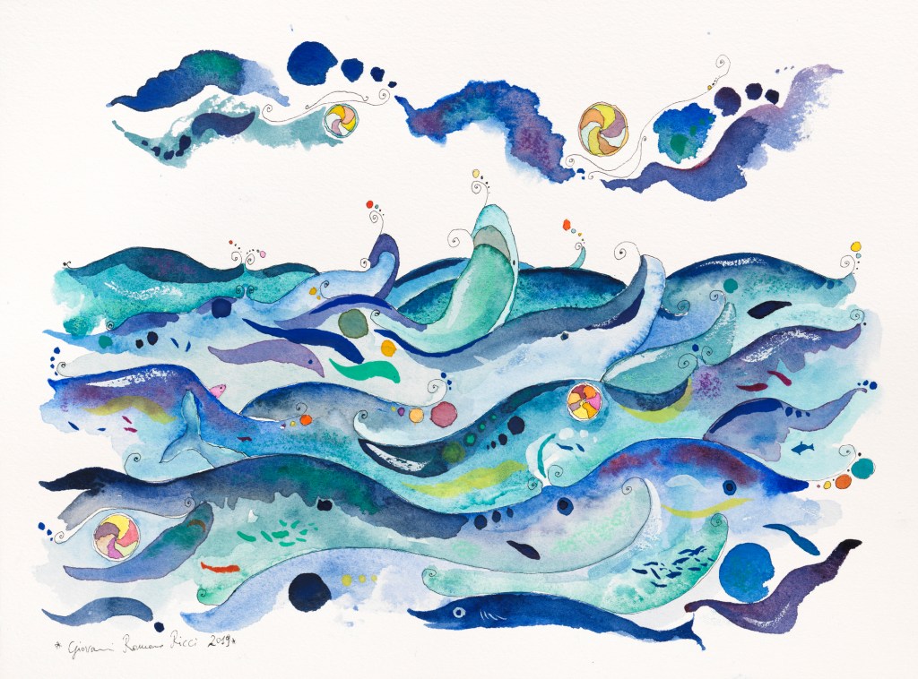 giovanni romano ricci painting watercolour sea water