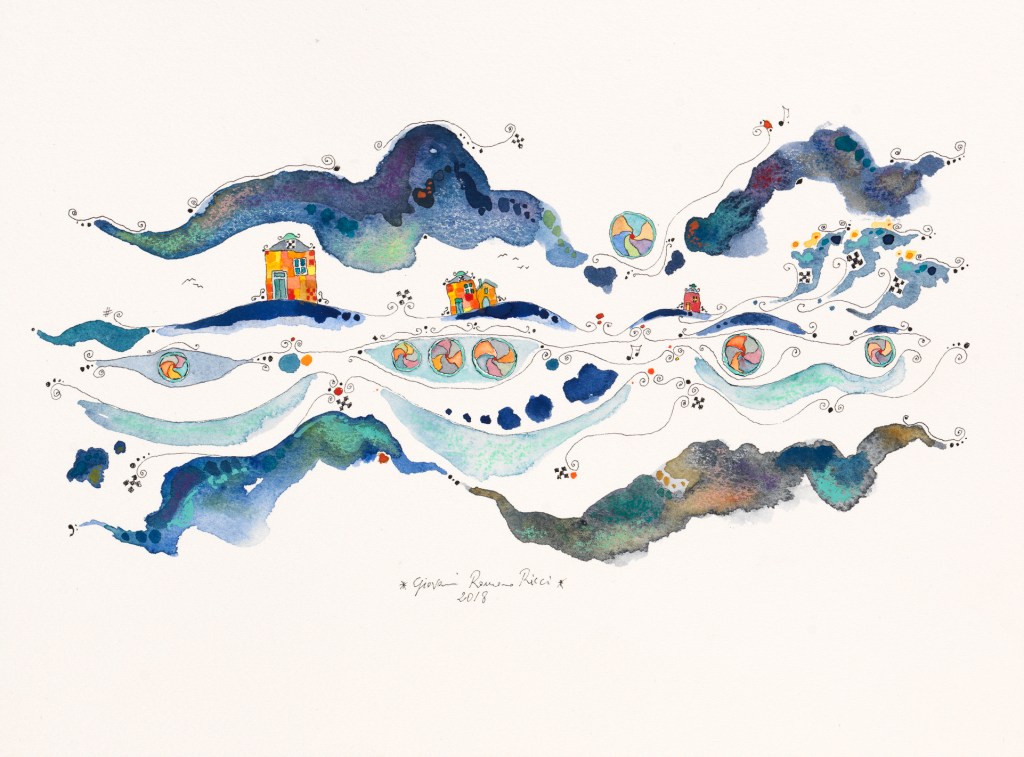 giovanni romano ricci painting watercolour space house