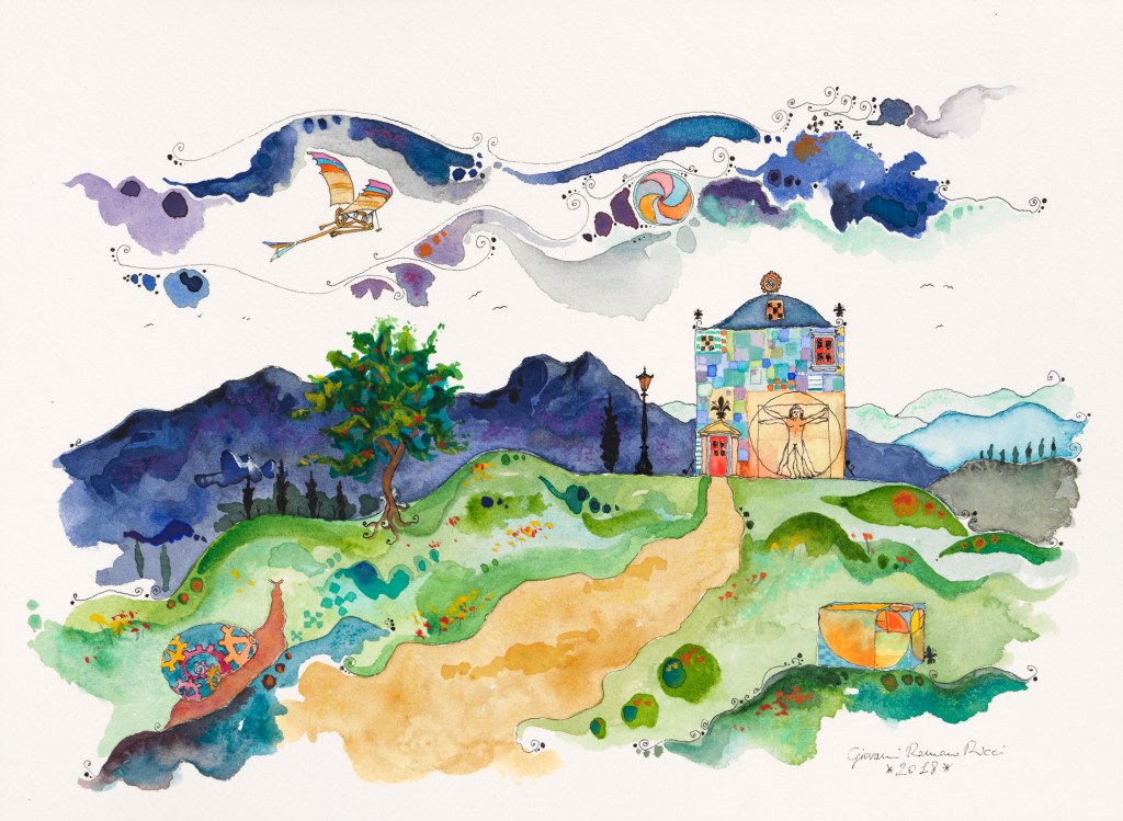 giovanni romano ricci painting watercolour da vinci house