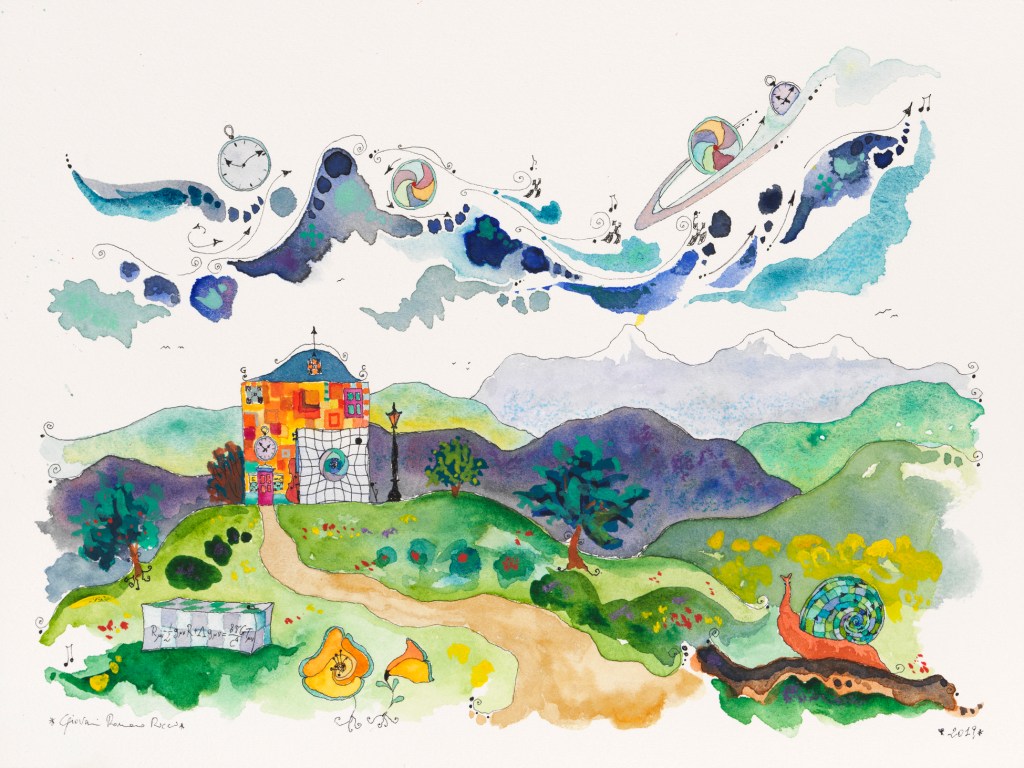 giovanni romano ricci painting watercolour einstein house