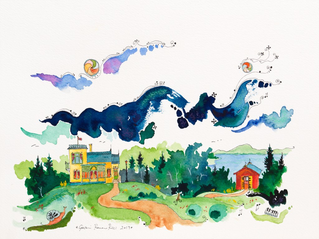 giovanni romano ricci painting watercolour grieg house