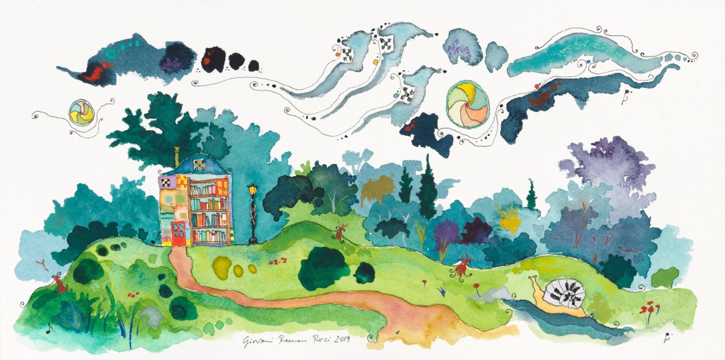 giovanni romano ricci painting watercolour house friend