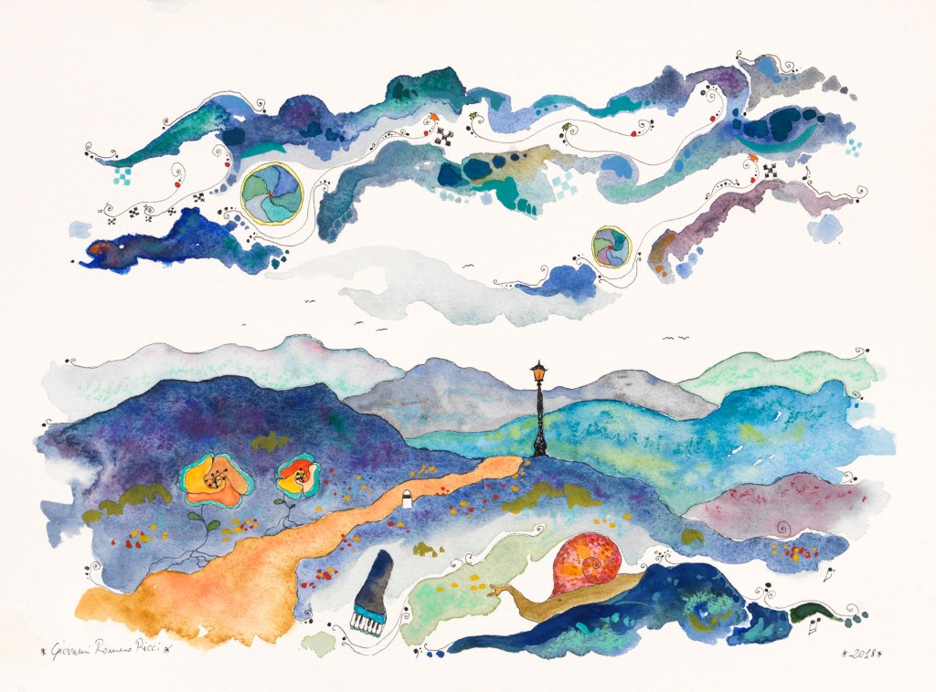 giovanni romano ricci painting watercolour dusk