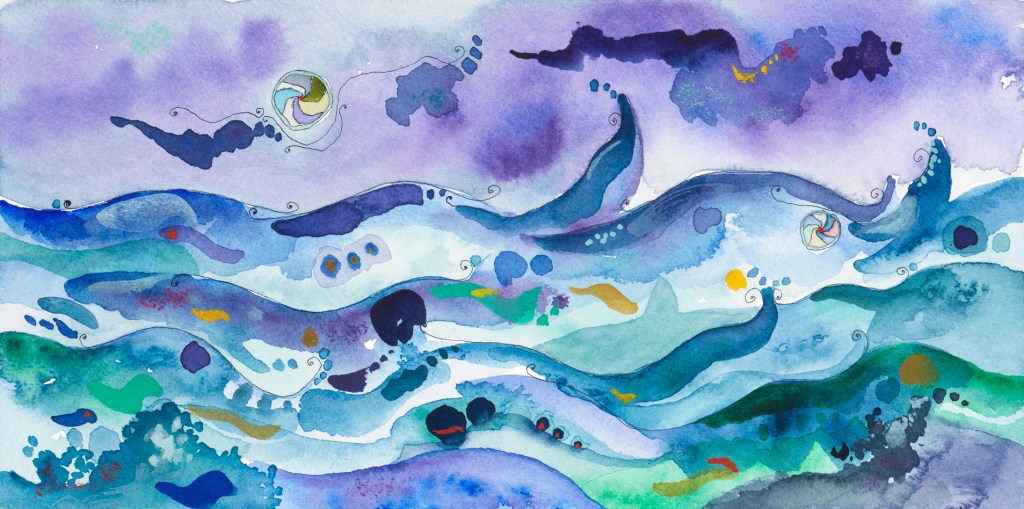 Giovanni Romano Ricci Tempest watercolour painting