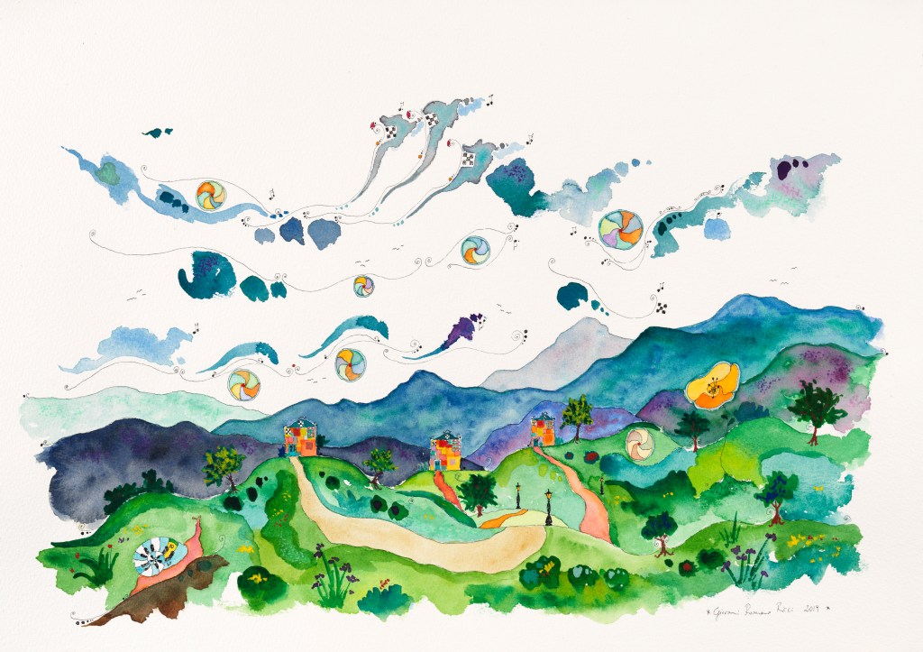 giovanni romano ricci painting watercolour house friends