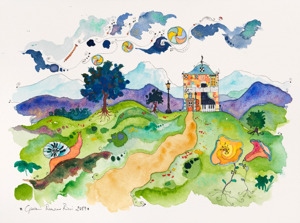 giovanni romano ricci painting watercolour mozart house